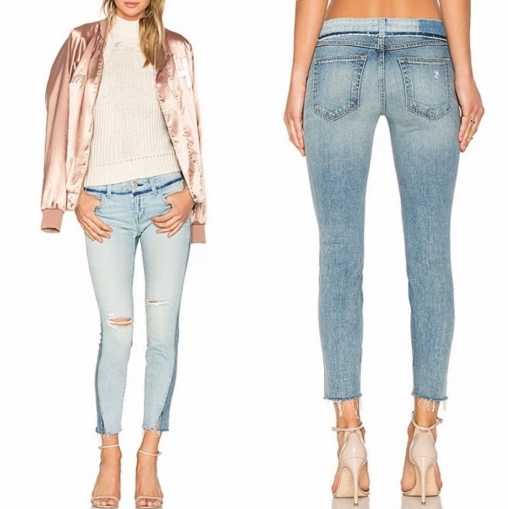 AMO Twist Two-Tone Jeans in Rise & Shine Size 27